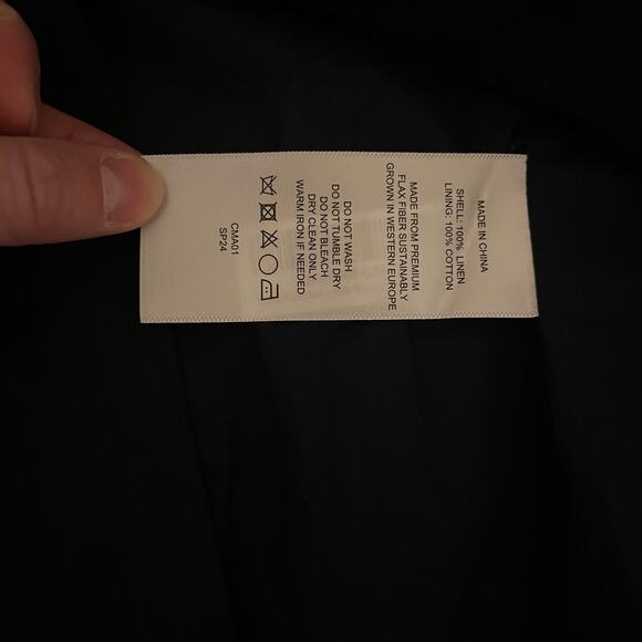 Quince 100% European Linen Structured Blazer Deep Navy Size XL - Picture 8 of 8